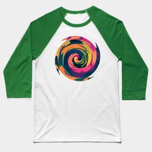 Rainbow Spiral 12 Baseball T-Shirt